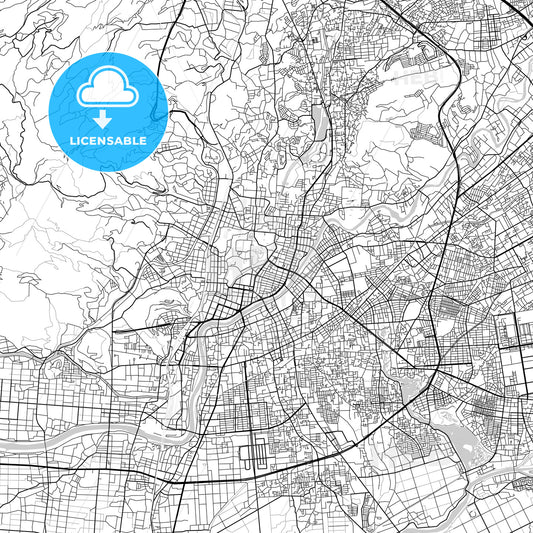 熊本市 Kumamoto, City Map, Light