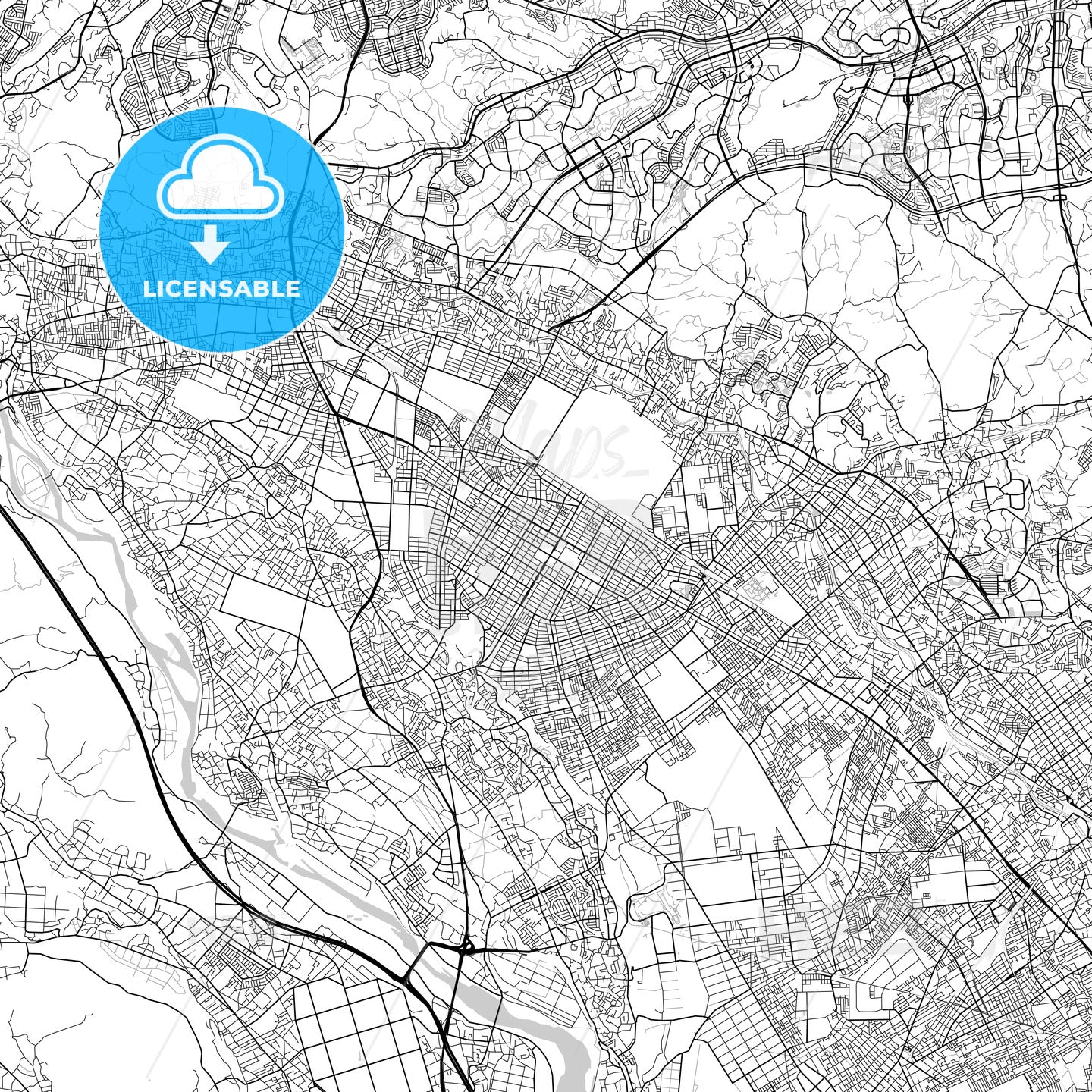 相模原市 Sagamihara, City Map, Light