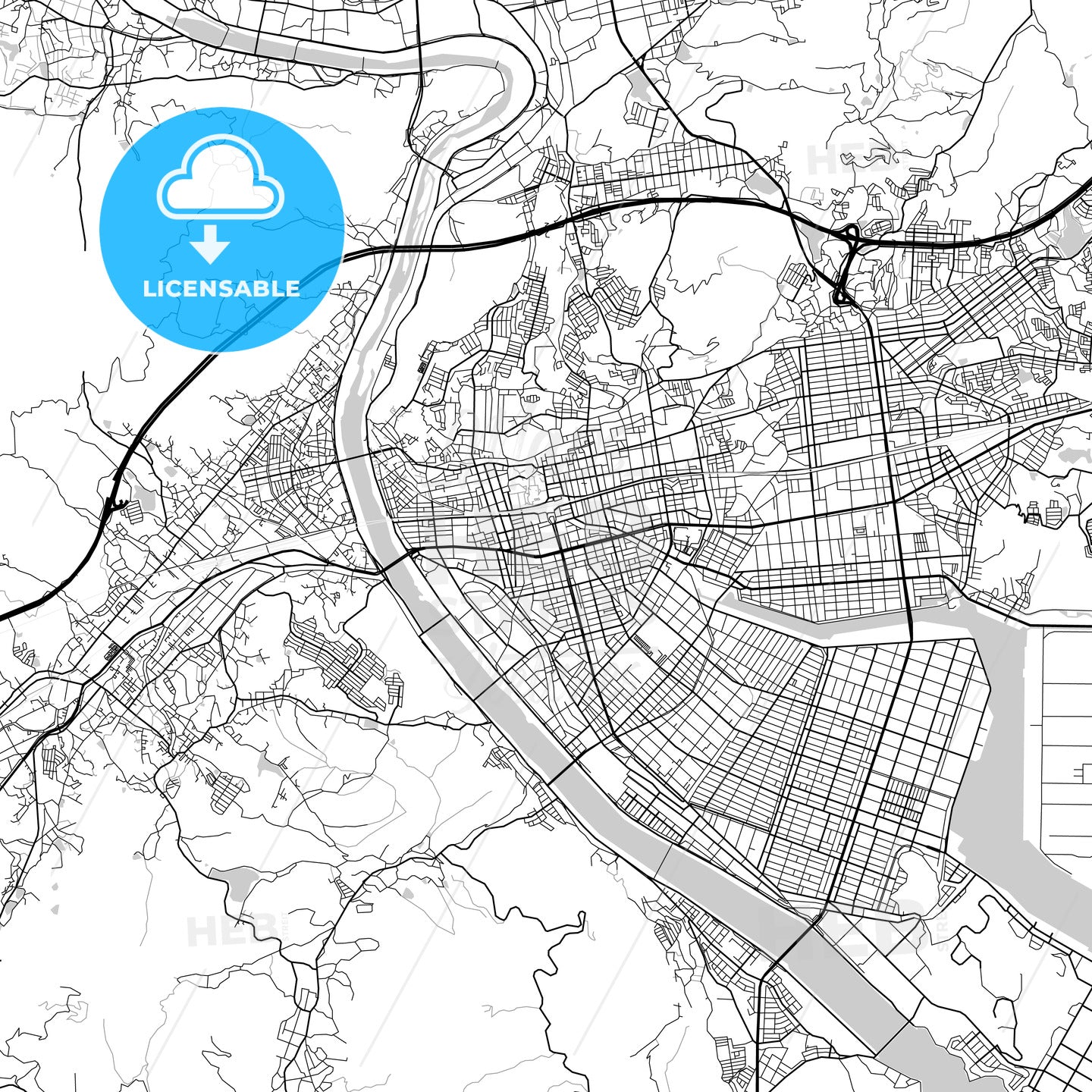 福山市 Fukuyama, City Map, Light
