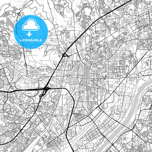 茨木市 Ibaraki, City Map, Light