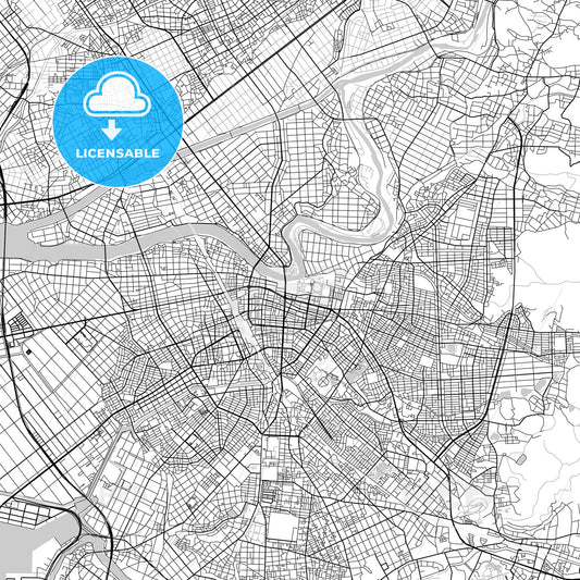 豊橋市 Toyohashi, City Map, Light