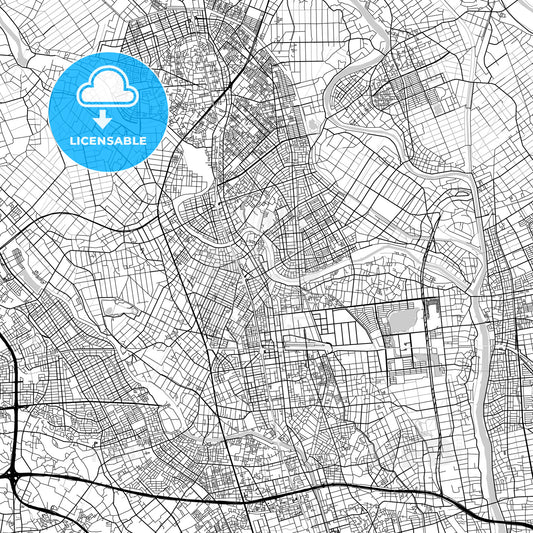 越谷市 Koshigaya, City Map, Light
