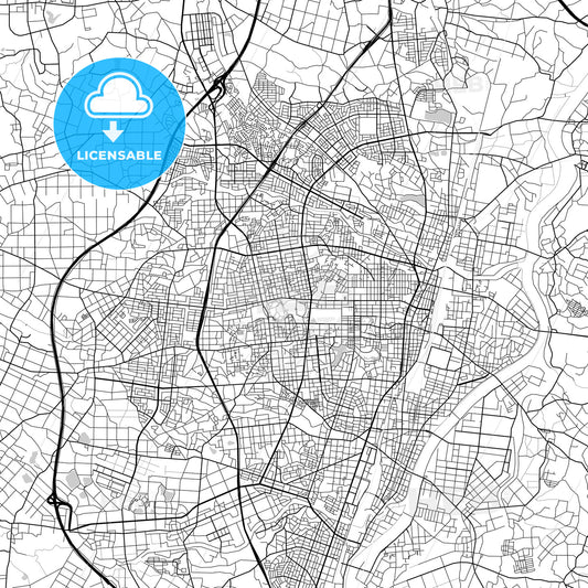 郡山市 Kōriyama, City Map, Light