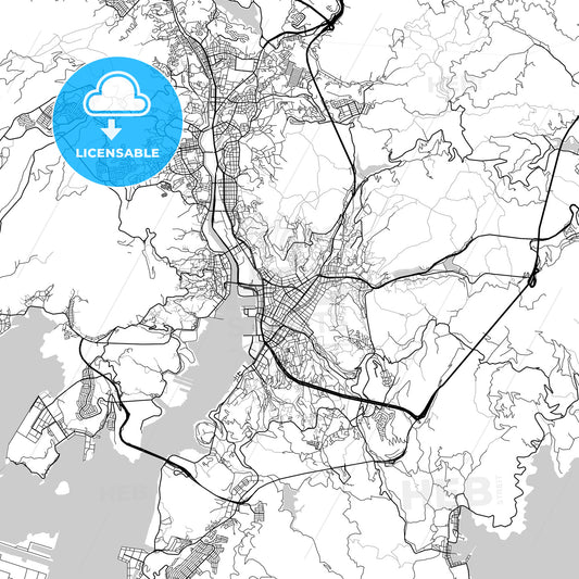 長崎市 Nagasaki, City Map, Light