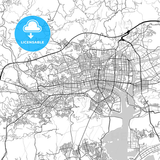 高知市 Kōchi, City Map, Light