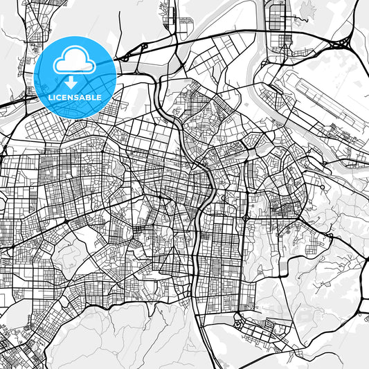 대구광역시 Daegu City Map, Light