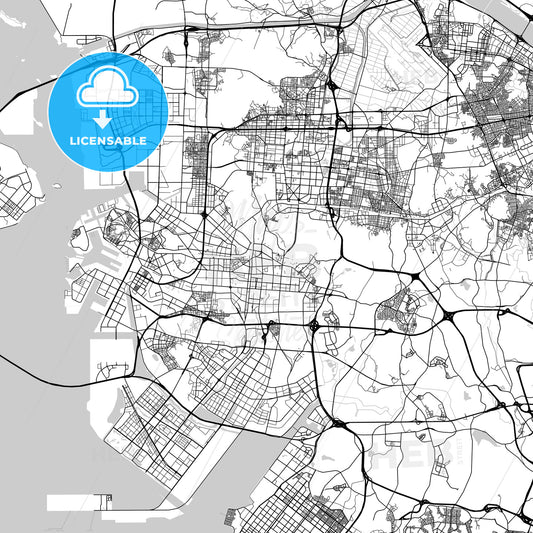 인천광역시 Incheon City Map, Light