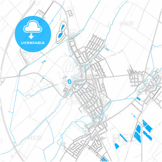 Ebreichsdorf, Lower Austria, Austria, city map with high quality roads.