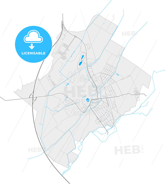 Ebreichsdorf, Lower Austria, Austria, high quality vector map