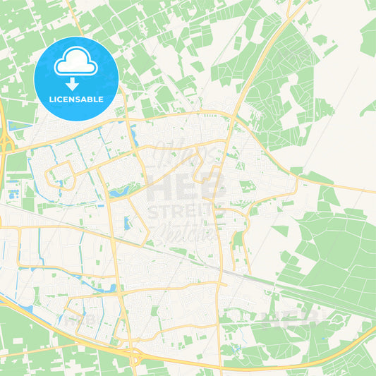 Ede, Netherlands Vector Map - Classic Colors
