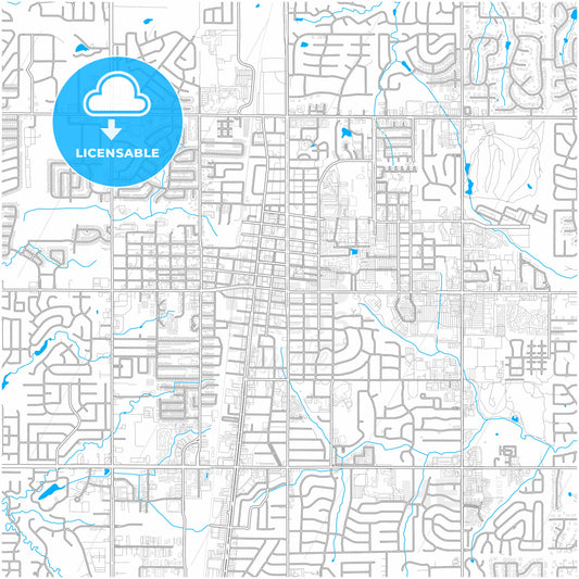 Edmond, Oklahoma, United States, city map with high quality roads.