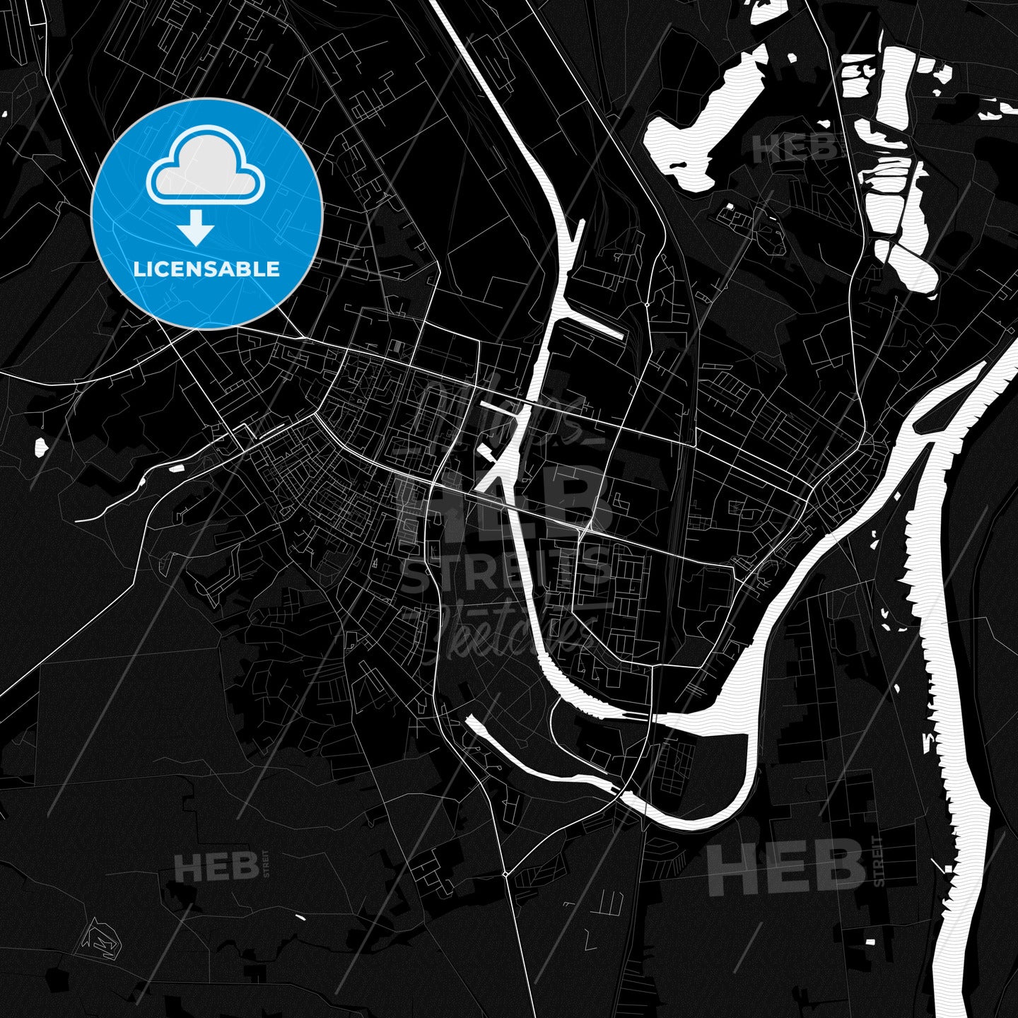 Eisenhuttenstadt, Germany PDF map