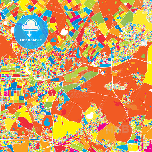 Ekurhuleni, South Africa, colorful vector map