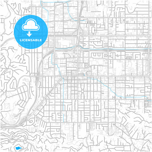 El Cajon, California, United States, city map with high quality roads.