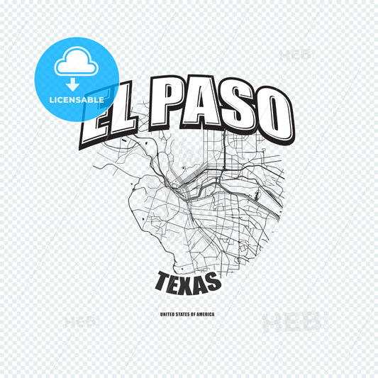 El Paso, Texas, logo artwork – instant download