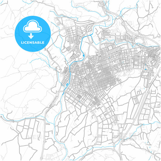 Elda, 3600, Spain, city map with high quality roads.