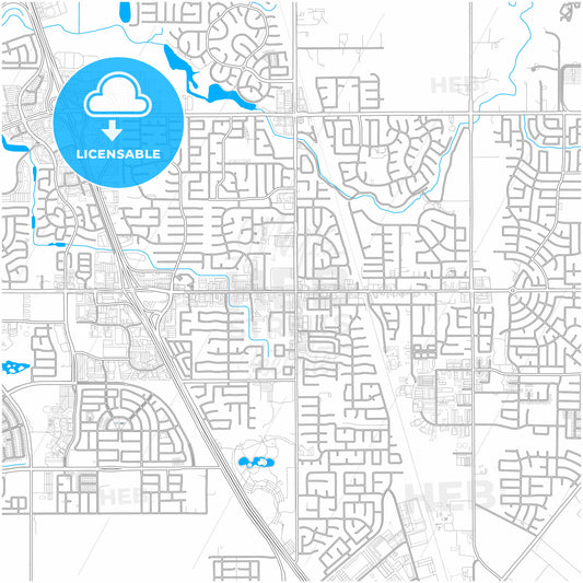 Elk Grove, California, United States, city map with high quality roads.