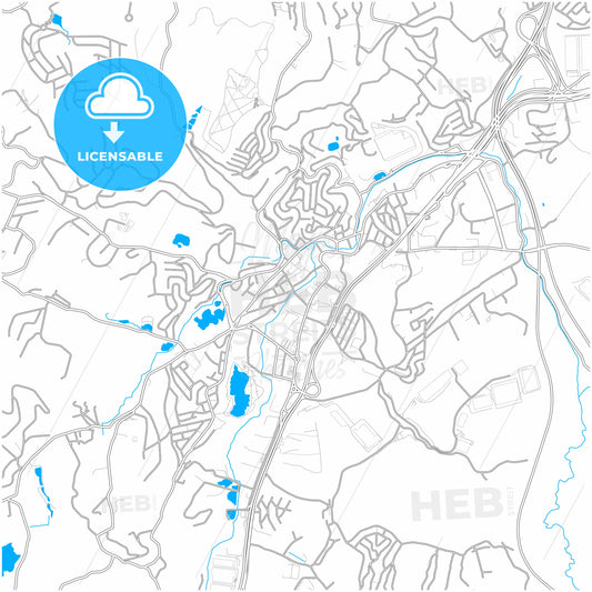 Embu, Brazil, city map with high quality roads.