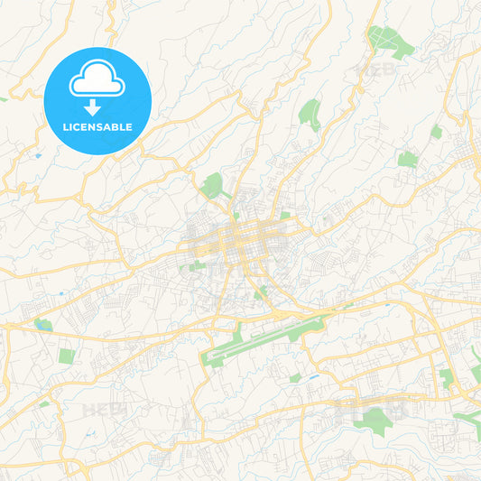 Empty vector map of Alajuela, Alajuela, Costa Rica