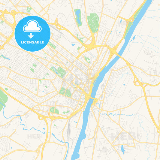Empty vector map of Albany, New York, USA