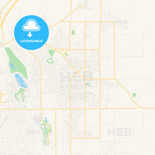 Empty vector map of Apple Valley, California, USA