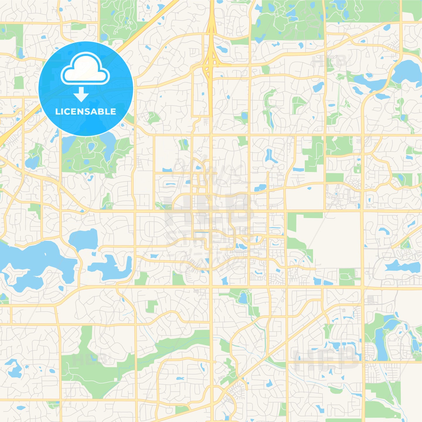 Empty vector map of Apple Valley, Minnesota, United States of America