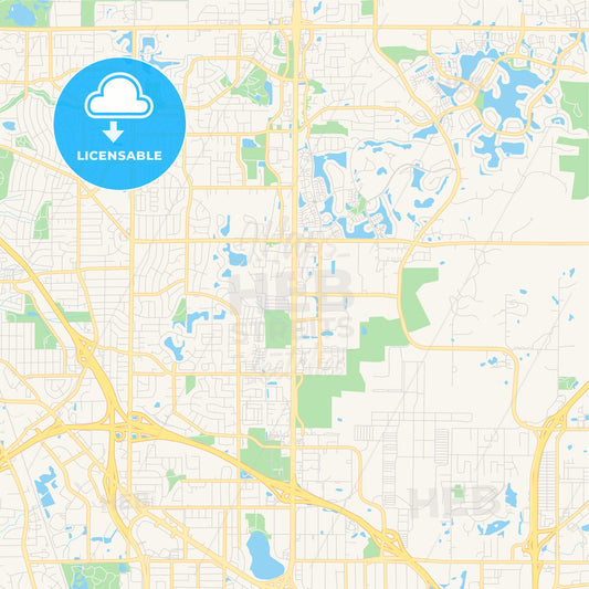 Empty vector map of Blaine, Minnesota, USA