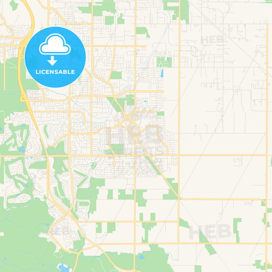 Empty vector map of Brentwood, California, USA