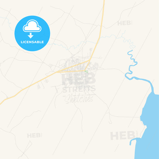 Empty vector map of Chame, Panamá Oeste, Panama