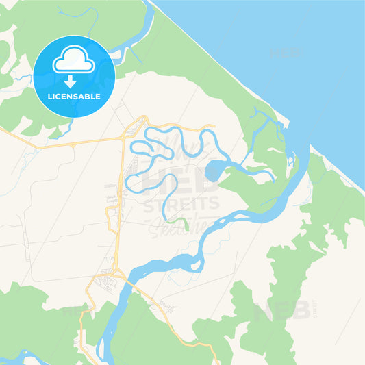 Empty vector map of Changuinola, Bocas del Toro, Panama