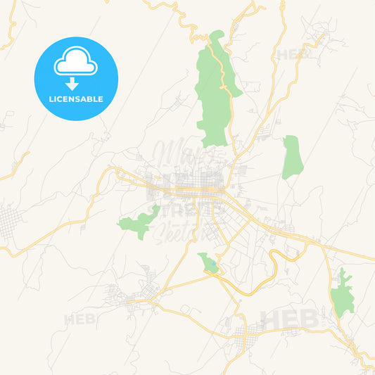Empty vector map of Chimaltenango, Chimaltenango, Guatemala