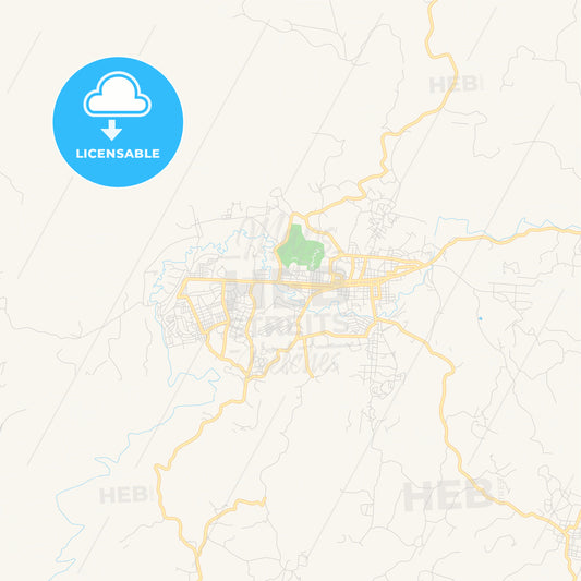 Empty vector map of Cobán, Alta Verapaz, Guatemala