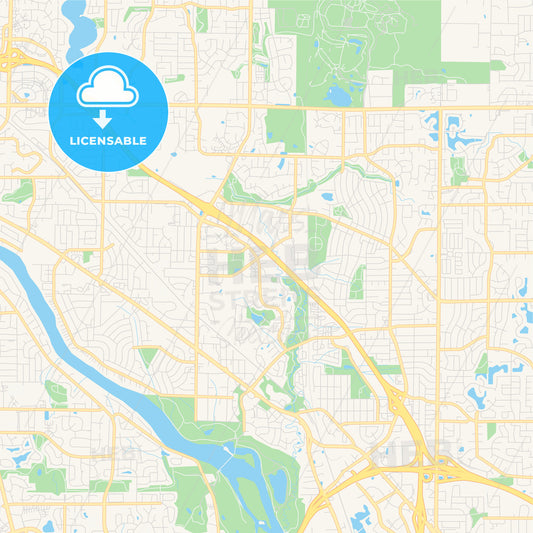 Empty vector map of Coon Rapids, Minnesota, USA