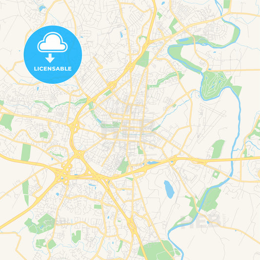 Empty vector map of Frederick, Maryland, USA