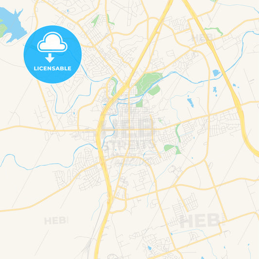 Empty vector map of Georgetown, Texas, USA