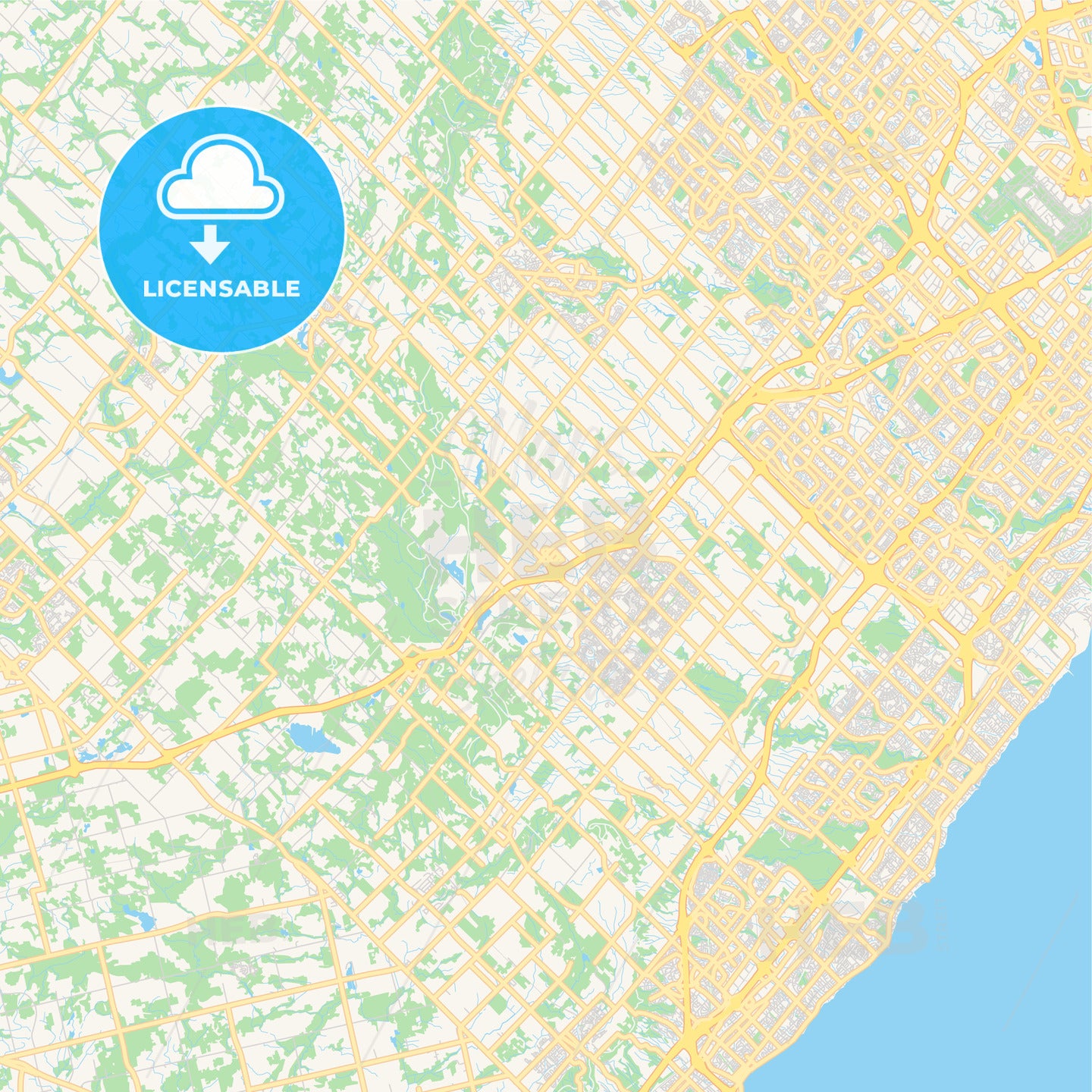 Empty vector map of Halton Hills, Ontario, Canada