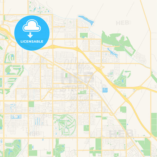 Empty vector map of Indio, California, USA
