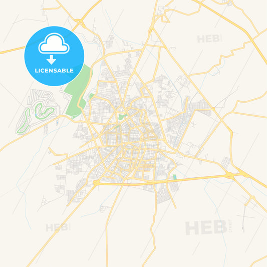 Empty vector map of Irapuato, Guanajuato, Mexico