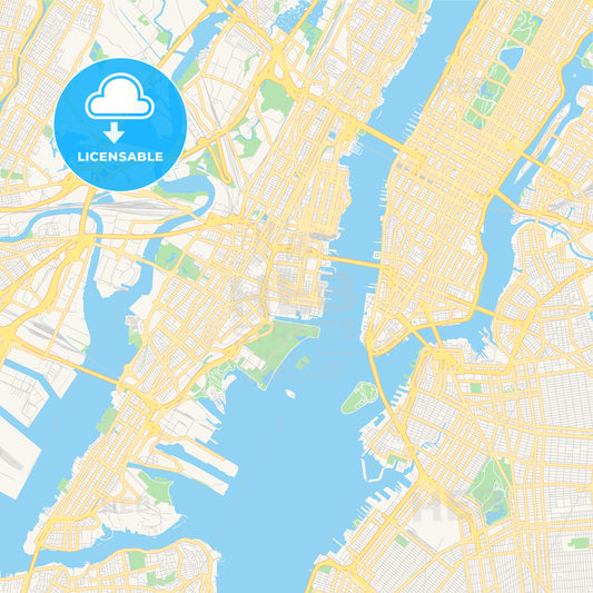 Empty vector map of Jersey City, New Jersey, USA