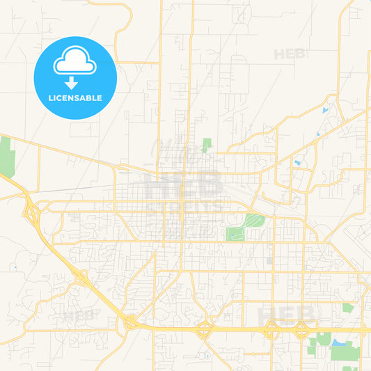 Empty vector map of Jonesboro, Arkansas, USA