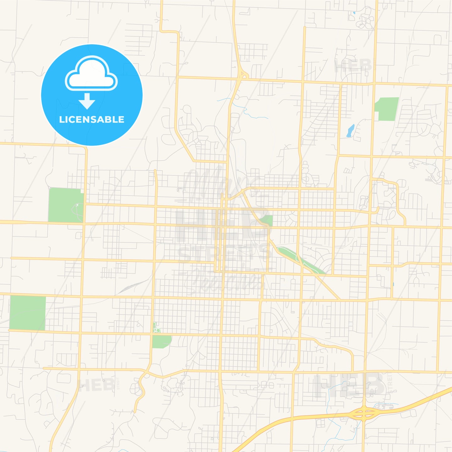 Empty vector map of Joplin, Missouri, United States of America