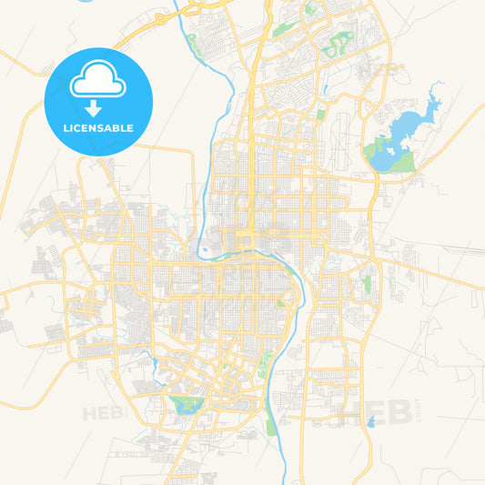 Empty vector map of Laredo, Texas, USA