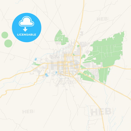 Empty vector map of León, León, Nicaragua