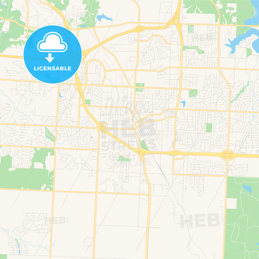 Empty vector map of Lees Summit, Missouri, USA