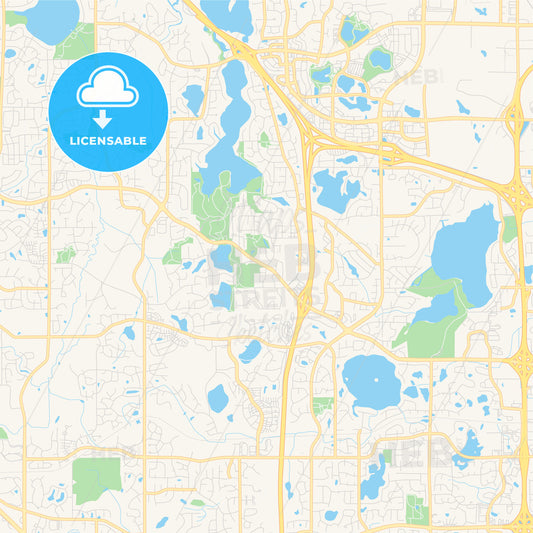 Empty vector map of Maple Grove, Minnesota, USA