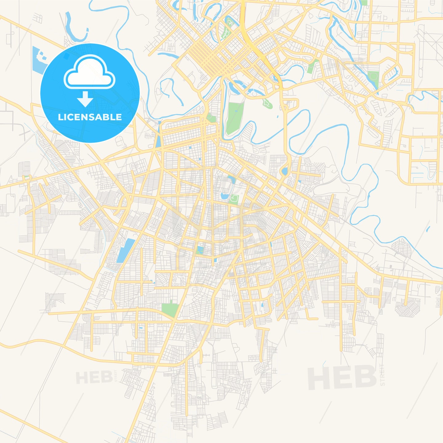 Empty vector map of Matamoros, Tamaulipas, Mexico