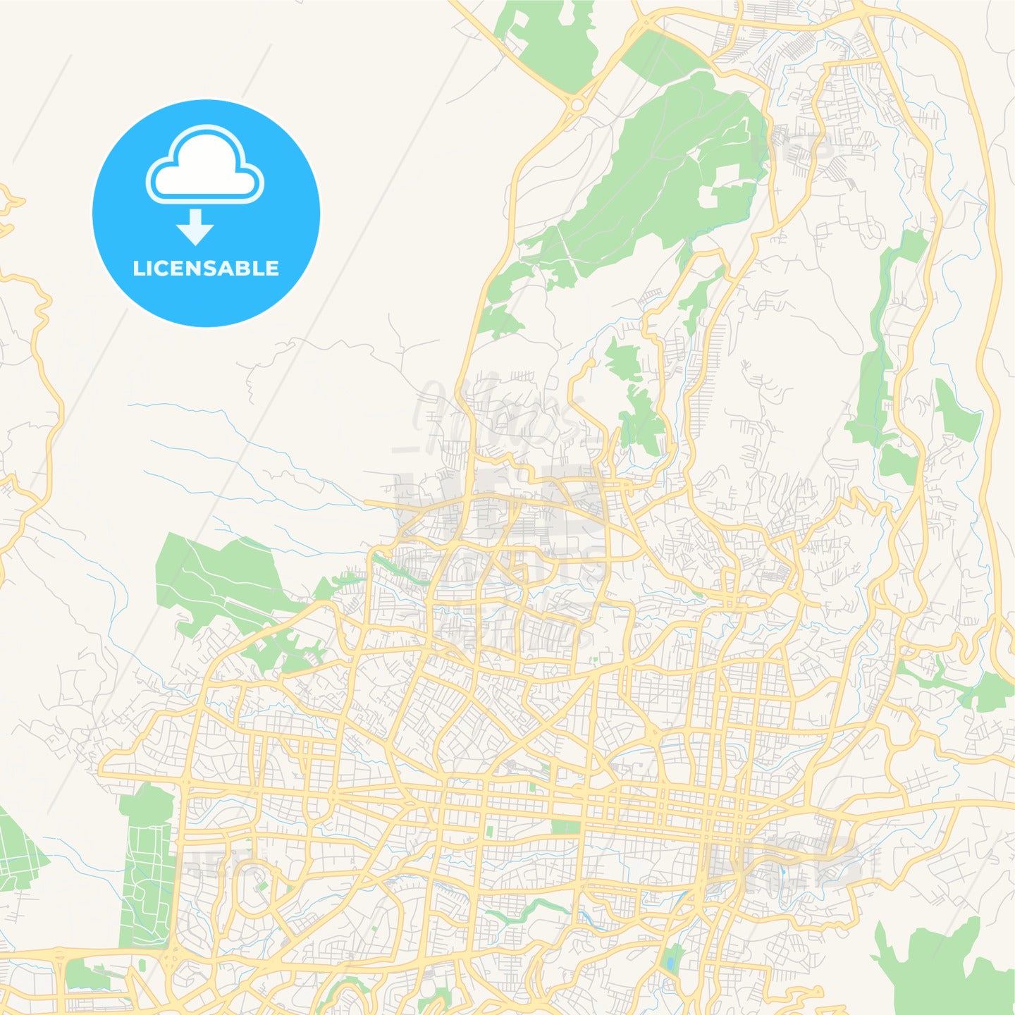 Empty vector map of Mejicanos, San Salvador, El Salvador