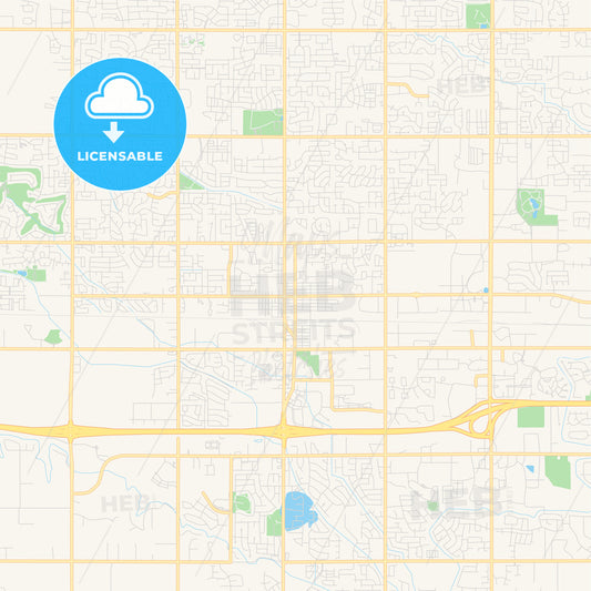 Empty vector map of Meridian, Idaho, USA