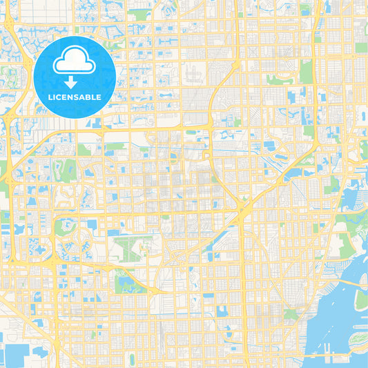 Empty vector map of Miami Gardens, Florida, USA