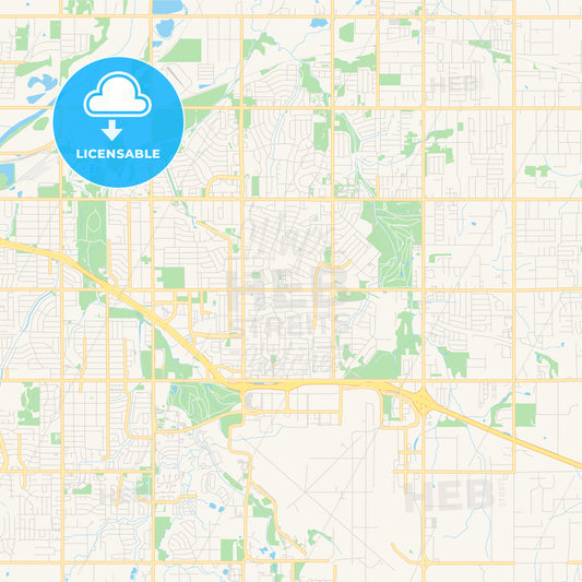 Empty vector map of Midwest City, Oklahoma, USA